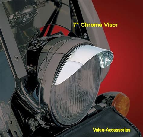 motorcycle chrome headlight visor