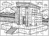 Solomon Hamikdash Beit Builds Puzzle Tempel Solomons Salomão Puzzel Salomo Rebuilding sketch template