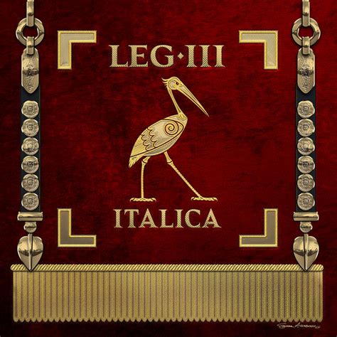 standard of the italian third legion vexillum of legio iii italica