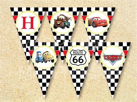 cars happy birthday banner cars pennant banner instant etsy cars