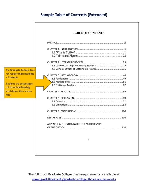 write  annotated table  contents
