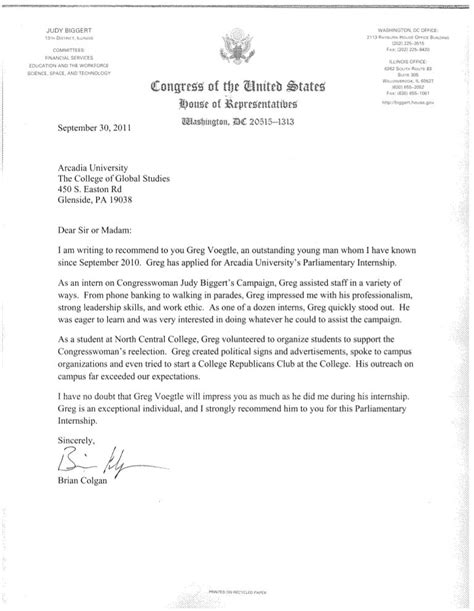 congressional recommendation letter brian colgan judy biggert