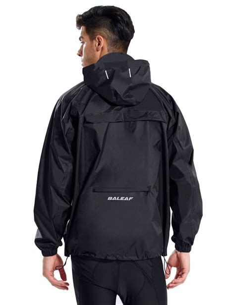 baleaf unisex packable outdoor waterproof rain jacket hooded raincoat