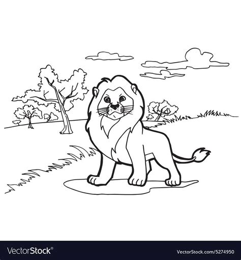 coloring page  lion