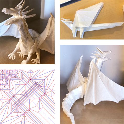 ancient dragon    designed  satoshi kamiya folded   cm square rorigami