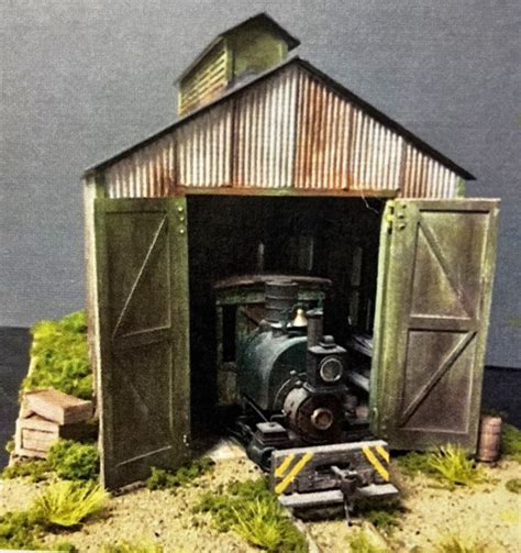 oon  scale single stall engine house