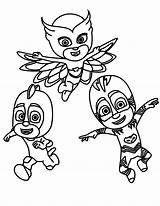 Pj Masks Coloring Print Pages Kids Color Characters sketch template