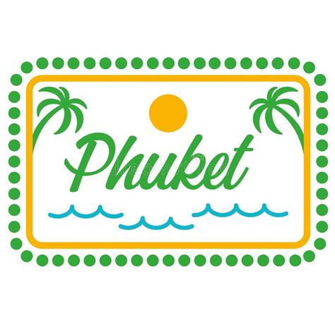 phuket logo sign stock vector illustration  democrat