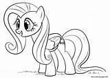 Pony Coloring Little Fluttershy Pages Printable Draw Print Color Ausmalbilder Prints Drawing Step Book Library Clipart Paper Getdrawings Cartoon Main sketch template