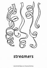 Streamers sketch template