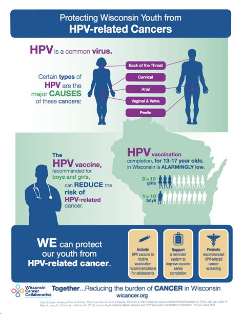 hpv vaccine infographic wisconsin cancer collaborative