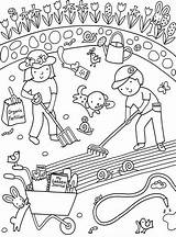 Coloring Kids Pages Gardening Choose Board Print Worksheets sketch template