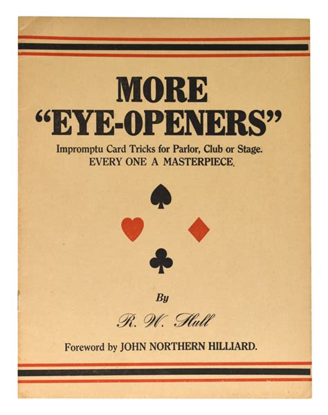 more eye openers by r w hull good quicker than the eye