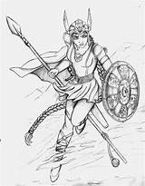 Valkyrie Drawing Deviantart Viking Coloring Pages Flight Norse Warrior Valkyries Drawings Female Line Mythology Girl Adult Nordic Visit Odin Next sketch template