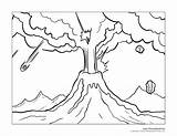 Volcano Coloring Pages Kids Drawing Erupting Geology Erosion Volcanoes Printable Eruption Color Volcanic Print Colouring Clipart Island Cone Dinosaur Cinder sketch template