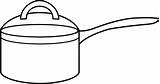 Pot Cooking Clipart Clip Color Coloring Pots Saucepan Pages Pan Stove Line Cliparts Sauce Colouring Outline Clipground Sheets Lineart Library sketch template