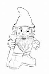 Gnome Drawing Garden Getdrawings sketch template