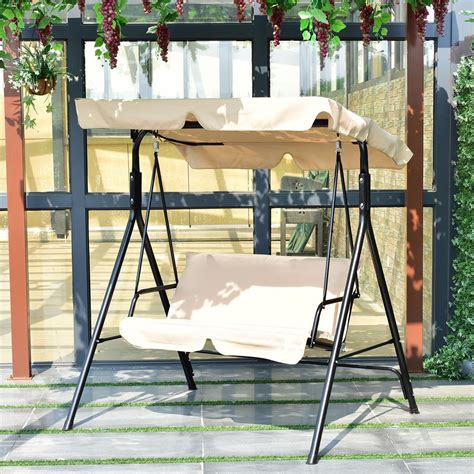 Outdoor Porch Patio Swing Hanging Canopy Hammock With