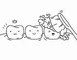 Dientes Dentes Denti Dibujo Colorir Bucal Higiene Dentista Desenhos Boca Lingua Vamos Bocca Dents Lavado Cuerpo Stampare Dibuix Acolore sketch template
