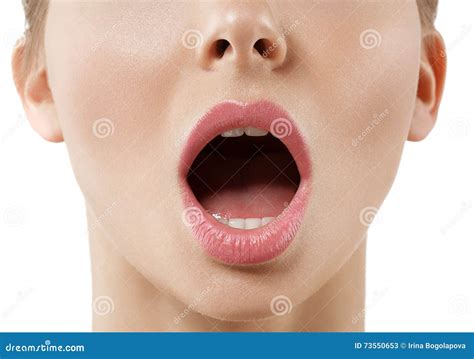 open mouth woman stock   royalty  stock