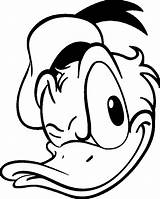 Donald Duck Coloring Face Pages Library Clipart sketch template