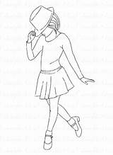 Dance Coloring Pages Dancer Tap Girl Dancing Drawings Stamps Digital Getcolorings Printable sketch template