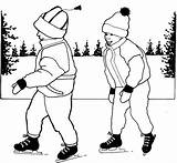 Skating Coloring Ice Pages Boy Printable Getcolorings Two sketch template