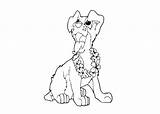 Coloring Puppy Lady Cartoon Tramp Pages Comment sketch template