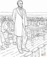 Lincoln Abraham Coloring Pages Gettysburg Address Printable Presidents Drawing Clipart Log Cabin President Abe Washington Delivers Size George Dots Popular sketch template