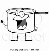Waving Pot Friendly Character Clipart Cartoon Thoman Cory Coloring Outlined Vector Dutch Oven 2021 Template sketch template
