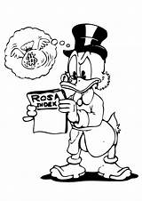 Coloring Scrooge Mcduck Pages Dagobert Duck Picsou Cartoons Kleurplaten Kleurplaat Print Kids Drawings Fun sketch template