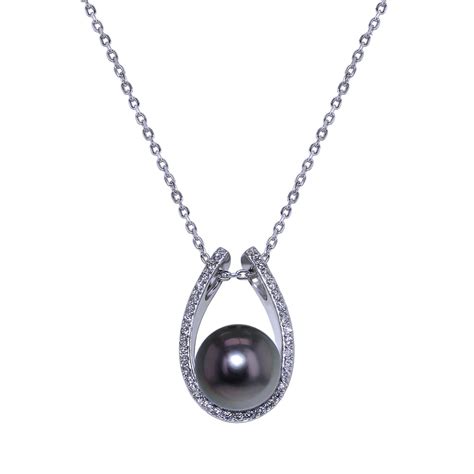 tahitian pearl diamond necklace jewelry designs