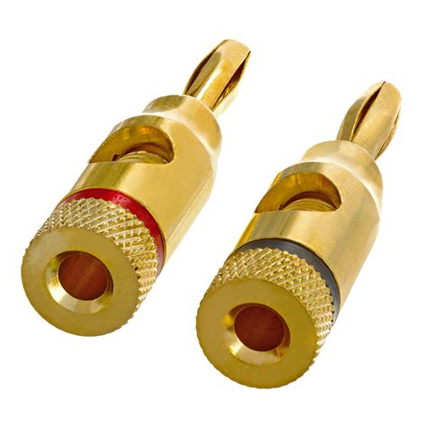 high quality copper speaker banana plugs open screw type  pair