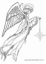 Angel Adults Coloring Pages Angels Realistic Printable Adult Color Christmas Star Print Colouring Pheemcfaddell Sheets Kleurplaat Mcfaddell Ange Artist Wing sketch template