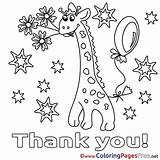 Thank Coloring Pages Teacher Printable Giraffe Service Military Please Saying Stars Sheet Cards Print Color Getcolorings Iphone Sheets Template Cat sketch template