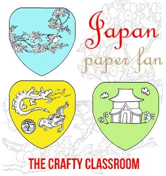 japan paper fan craft  crafty classroom