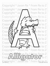 Alligator Abcs sketch template