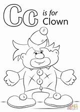 Clown Supercoloring Alphabet Sheets Castle Drukuj sketch template