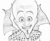 Megamind Coloring Movies Pages Animation Printable Drawing Kb sketch template