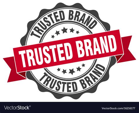 trusted brand stamp sign seal royalty  vector image