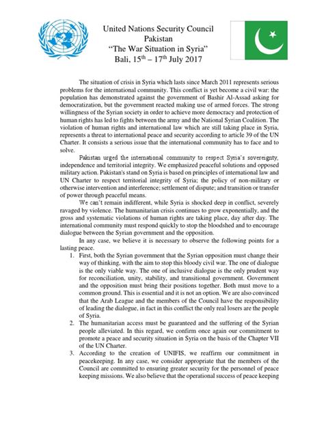 position paper syria united nations   day trial scribd