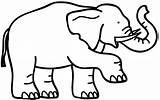 Elefante Elefantes Pata Dibujar Levantando Pers Imprimir Trompa Decolorear Arriba Seleccionar Hindues sketch template