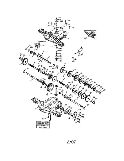 peerless transaxle diagram parts list  model  craftsman parts riding mower tractor