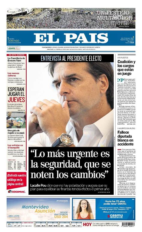 los ejes del proximo gobierno de uruguay en las tapas de los diarios del mundo tn