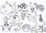 Coloring Sea Pages Under Ocean Kids Themed Print sketch template