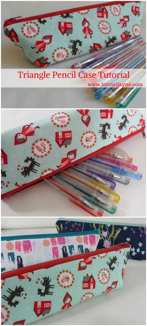 triangle pencil case  sewing tutorial pattern sew modern bags