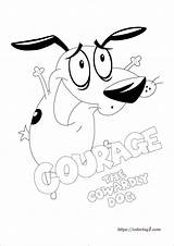 Courage Cowardly Coloring1 sketch template