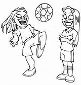 Coloring Soccer Girl Pages Girls Players Sports Playing Drawing Kids Ball Those Cartoon Getdrawings Library Clipart Gif Print Back Football sketch template