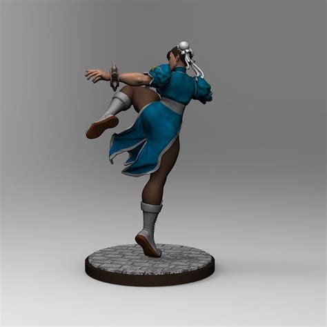 Street Fighter Chun Li 3d Printing Model Diorama Figure 3d Etsy
