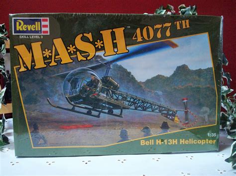 vintage revell mash  bell   helicopter  scale etsy